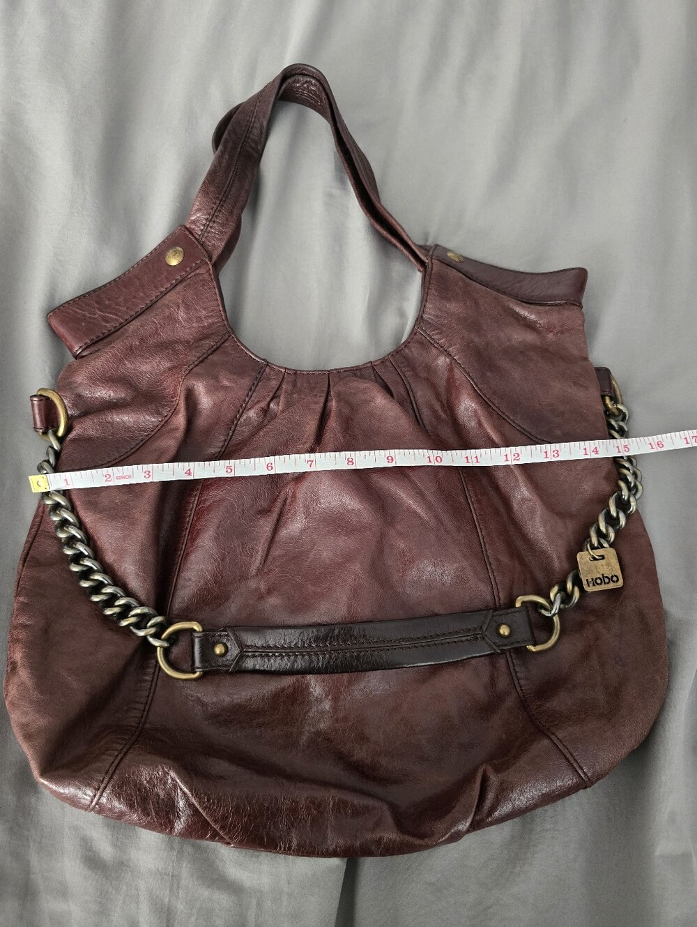 HOBO Brown Leather Tote Bag - Picture 11 of 13